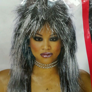 shimmer vibe Silver& Black Spikey Tina Turner LOOK. LAST ONE